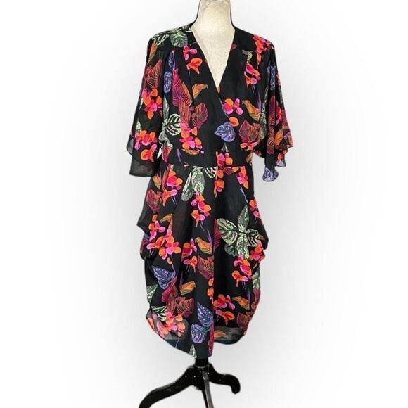 City Chic Women's Dress Jungle Essence gorgeous Print Mini Size L Large 20 - Picture 4 of 7